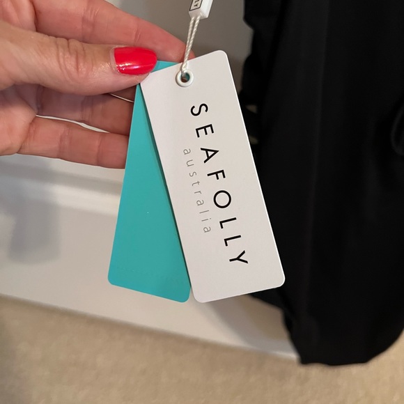 Seafolly multi strap high neck swimsuit - Picture 6 of 9